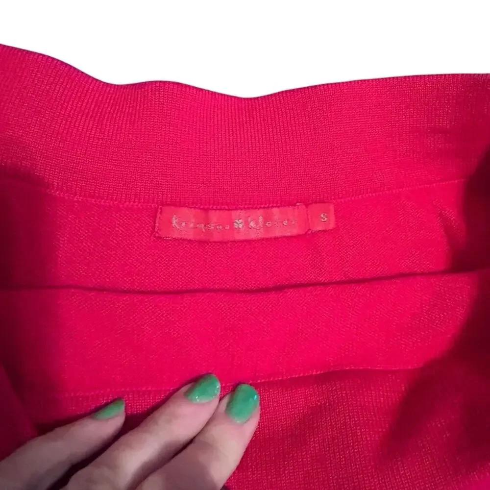 Krimson Klover skirt size Small Red Merino Wool knit flare pull on